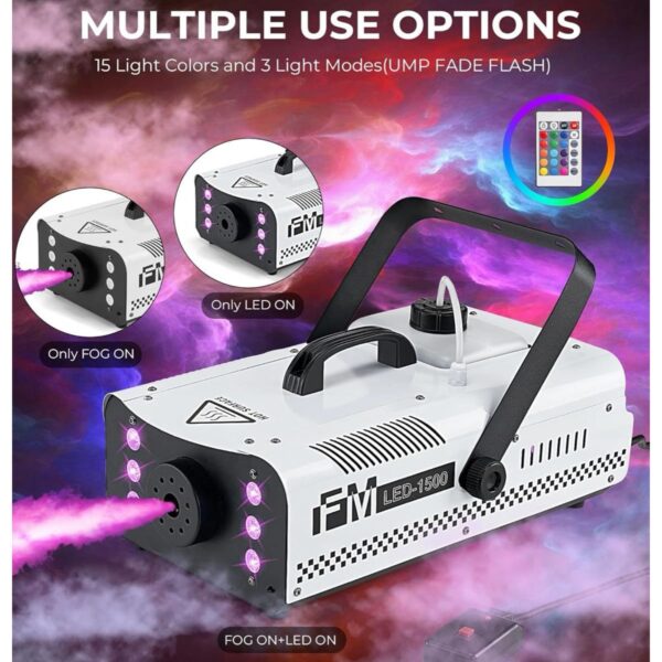 Fog Machine 1500W with Wireless Remote & Wired Control - Image 4