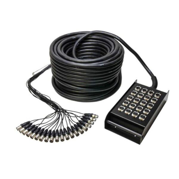 Jaguar 16/4/50m 50-Meter Snake Cable – 16 XLR Sends, 4 Returns