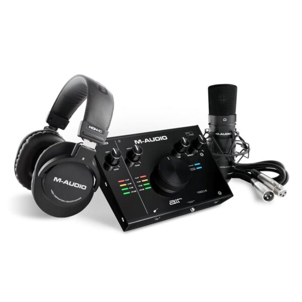 M-Audio Air 192/4 Vocal Studio Pro Bundle with 2×2 Audio Interface, Mic, Headphones