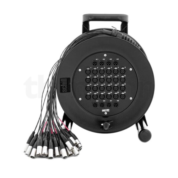 Jaguar 24 XLR Sends, 8 Returns 50-Meter Snake Cable with Drum Reel - Image 2
