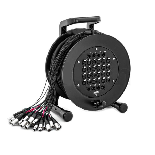 Jaguar 24 XLR Sends, 8 Returns 50-Meter Snake Cable with Drum Reel