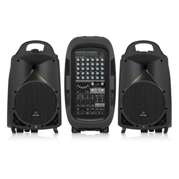 Behringer PPA2000BT EUROPORT 2000-Watt Portable PA System with Bluetooth and Wireless Mic Receiver