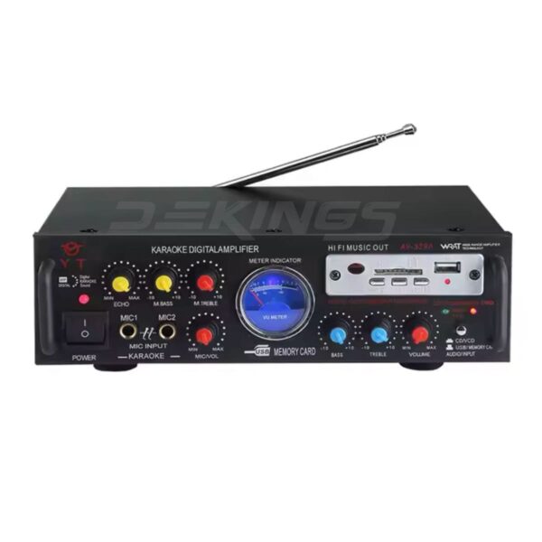 AV339 Bluetooth Karaoke Amplifier – 2-Channel Home Audio Amp
