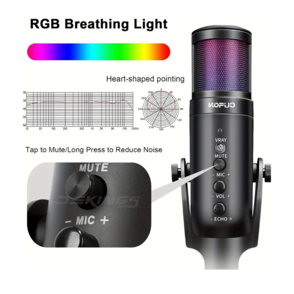 USB Podcast & Gaming Microphone – Plug & Play Condenser Mic  - Image 3