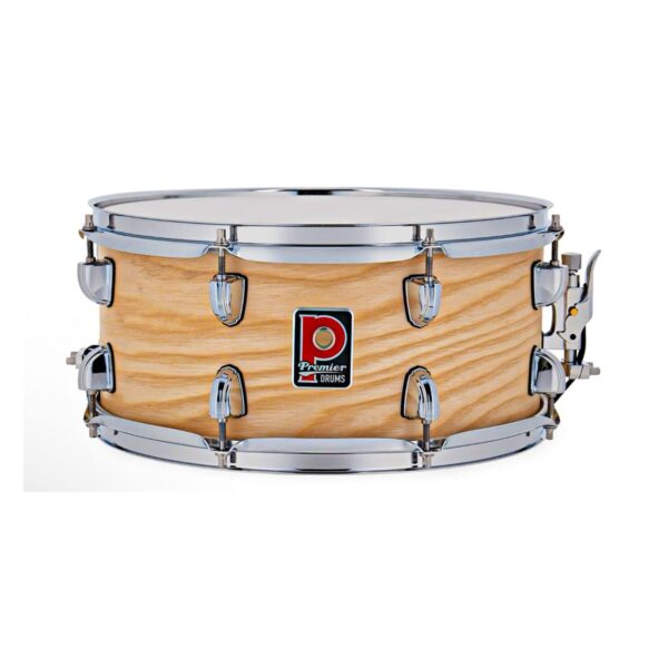 Premier Artist PAB1455S 14” x 5.5” Steel Snare Drum - Natural Ash Satin