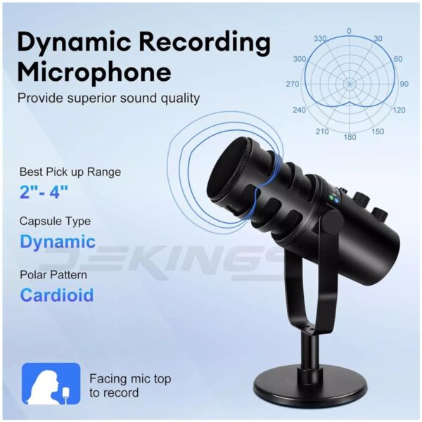 Podcast Microphone XLR/USB - Black - Image 2