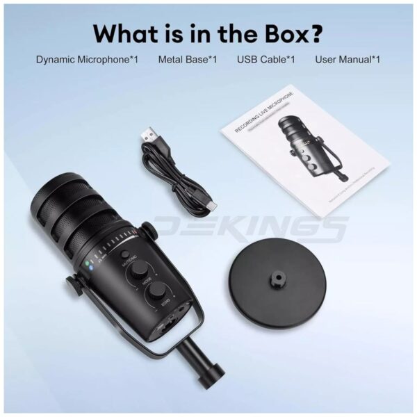 Podcast Microphone XLR/USB - Black - Image 4