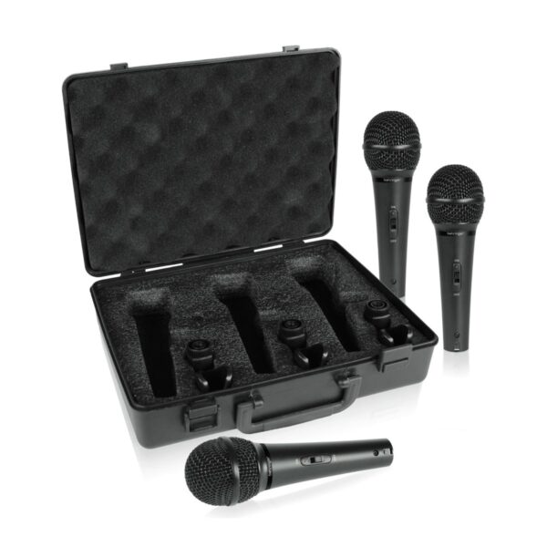 Behringer XM1800S 3 Dynamic Cardioid Vocal and Instrument Microphones (Set of 3) - Image 3