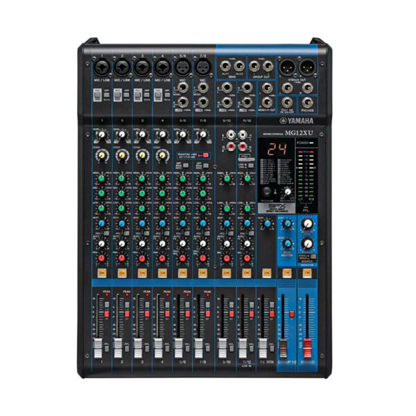 Yamaha MG12XU 12-Channel 4-Bus Powered Mixer with Built-in Amplifier, USB interface and Multi-Effects
