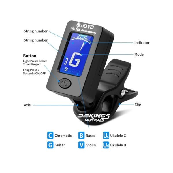 Digital LCD Electric Guitar Tuner - Image 3