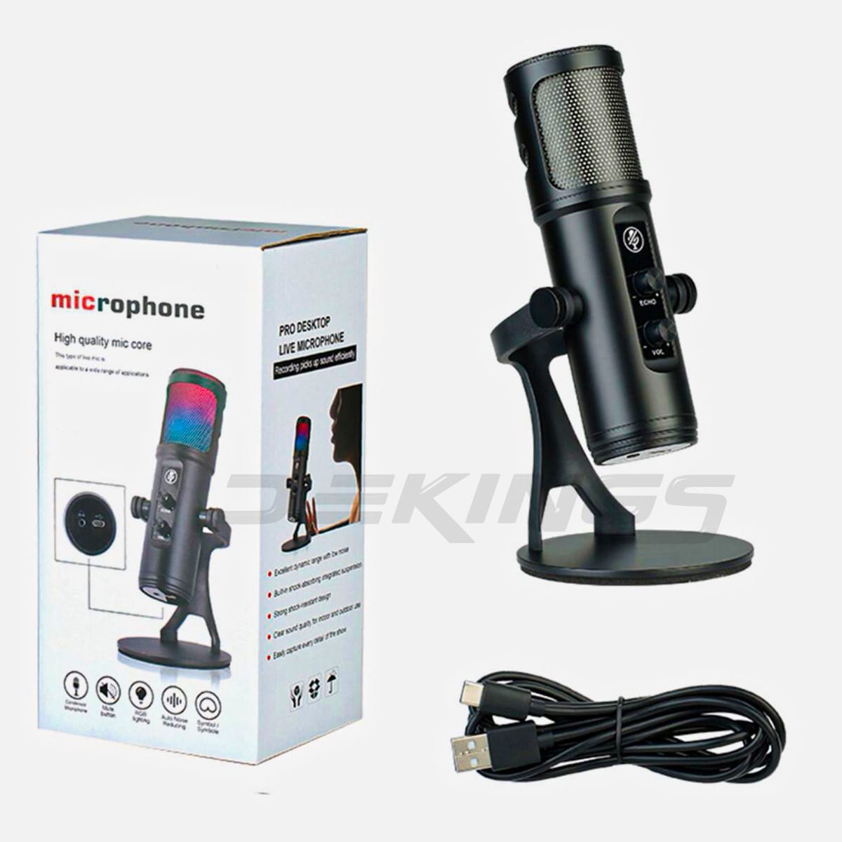 ZX-776 RGB USB Podcast Microphone