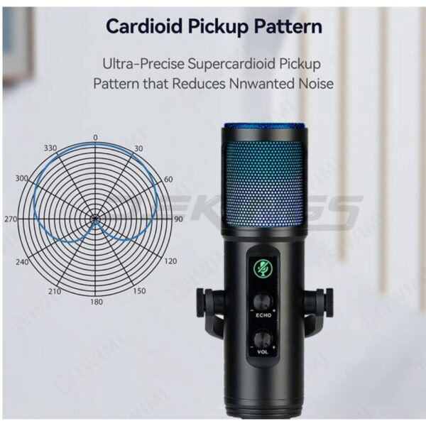 ZX-776 RGB USB Podcast Microphone - Image 6