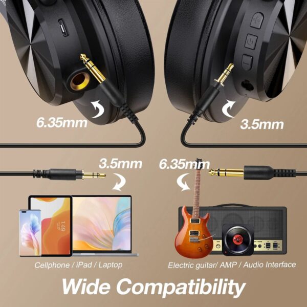 OneOdio® A70 Bluetooth & Wired Headphones, Critically Acclaimed - Image 3