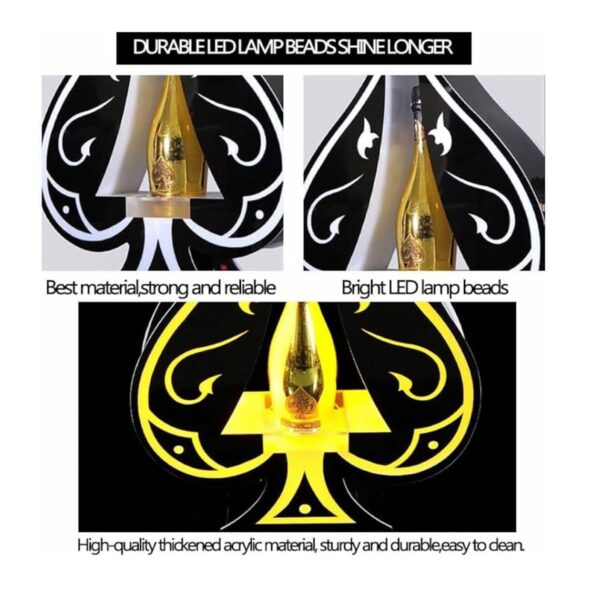 Adjustable Glowing Wine Bottle Display – LED Illuminated Shelf for Bars & Nightclubs - Image 2