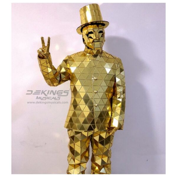 Golden Mirror Man Costume