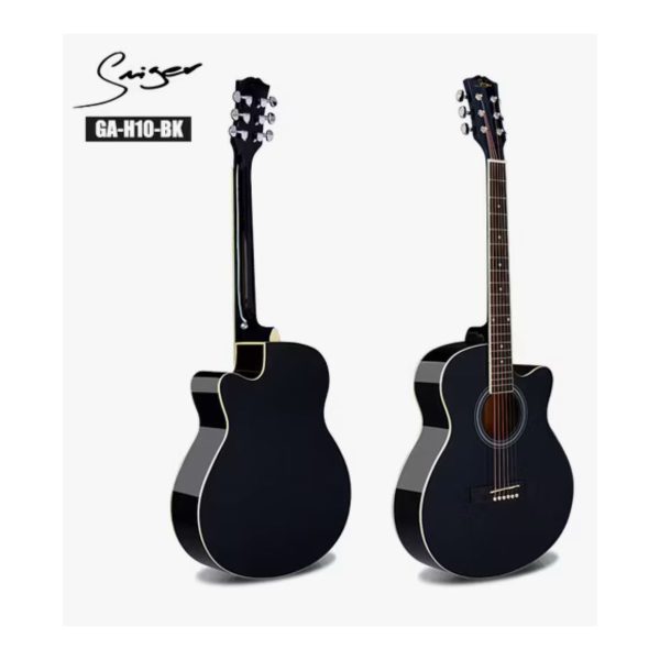 SMIGER GA-H10 Semi-Acoustic Guitar- BLACK