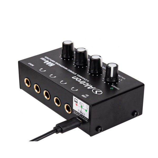 Alctron HA4 Plus – 4-Channel Compact Headphone Amplifier with Independent Volume Control - Image 4