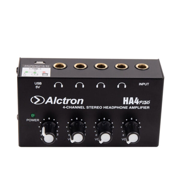 Alctron HA4 Plus – 4-Channel Compact Headphone Amplifier with Independent Volume Control