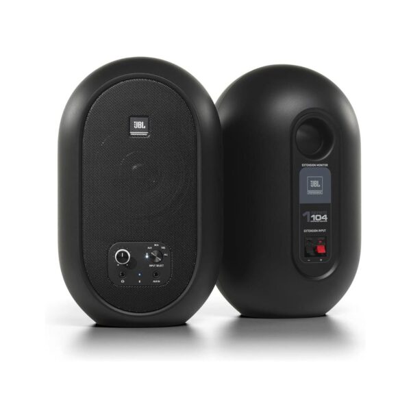 JBL 1 Series 104-BT Compact Powered Desktop Reference Monitors with Bluetooth (Black) – Pair - Image 2