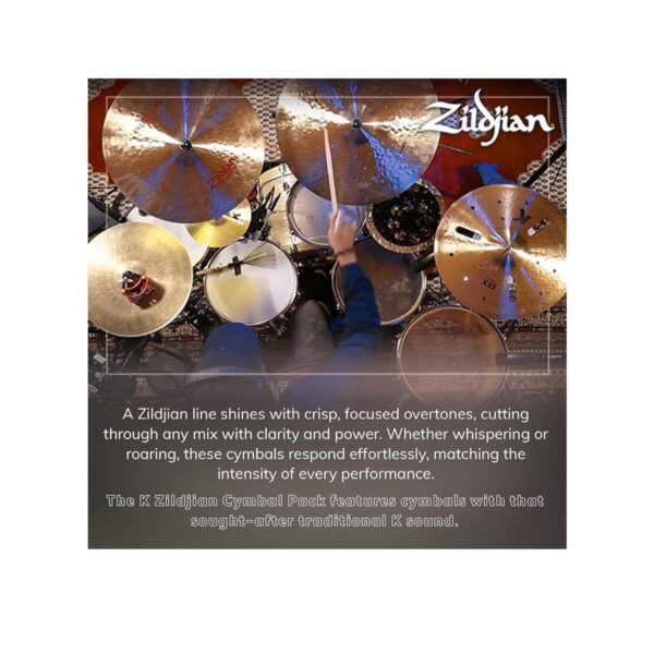 Zildjian K0800 K Custom Cymbal Pack – Premium 4-Piece Set (14” Hi-Hats, 16” & 18” Crashes, 20” Ride) - Image 4