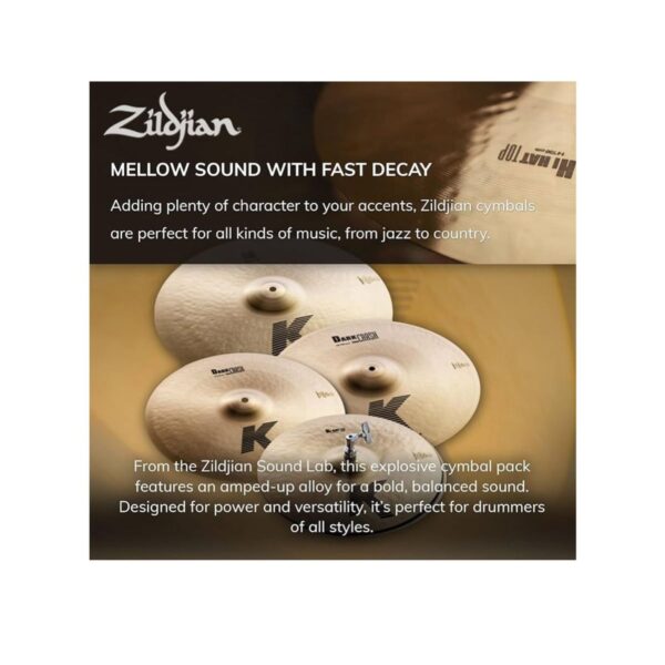 Zildjian K0800 K Custom Cymbal Pack – Premium 4-Piece Set (14” Hi-Hats, 16” & 18” Crashes, 20” Ride) - Image 5