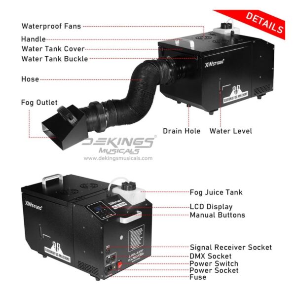 3500W Dry Ice Low Fog Machine - Image 5