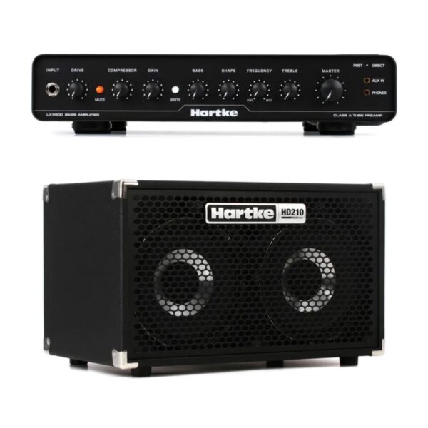 Hartke HyDrive HD210 500-watt 2x10" Bass Cabinet Bundle with Hartke LX5500 500-watt Bass Head