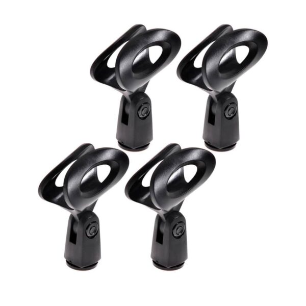 Universal Microphone Holder with Plastic Clip and Flexible Rubber Grip - Image 3