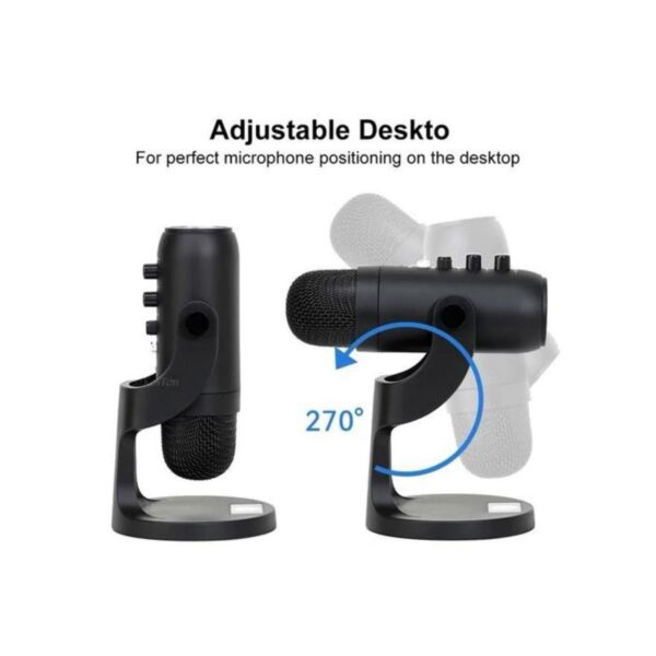 Podcast Streaming USB Condenser Microphone with Echo Control, Mute Button & Volume Adjustment - Image 3