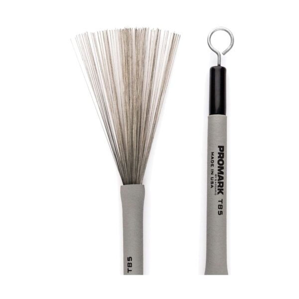 PRO Mark TB5 Retractable Drum Brush with Rubber Handle for Jazz and Acoustic Drumming - Image 2