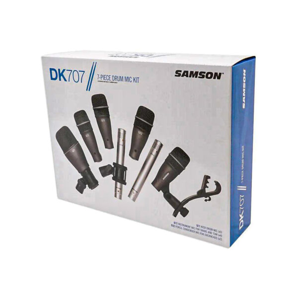 Samson DK707 Drum Microphone Kit) - Q71 Kick+4) - Q72 Snare/Tom+2) - C02 Pencil Mics
