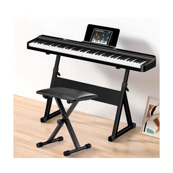 Adjustable X-Style Keyboard Bench – Foldable, Padded Seat, Heavy-Duty Design for Piano & Keyboard Players - Image 2