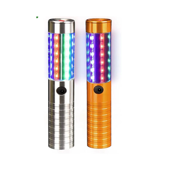 Rechargeable RGB Led Light Champagne Strobe Baton - Multicolored