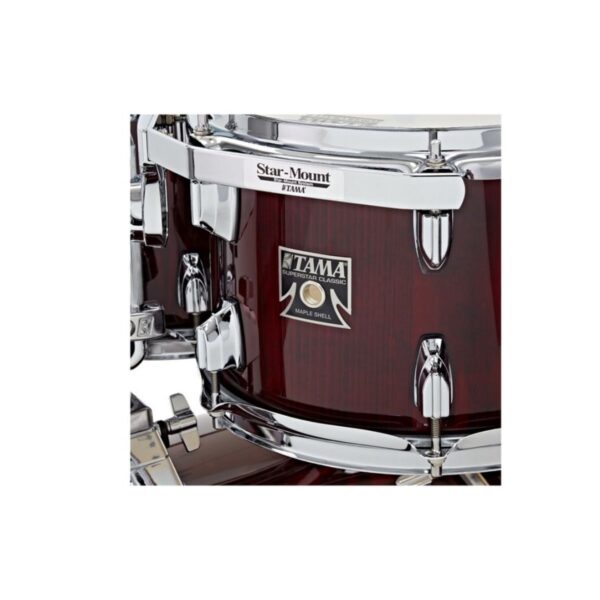 Tama Superstar Classic Exotic 22" 7pc, Gloss Garnet Lacebark Pine Details - Image 2