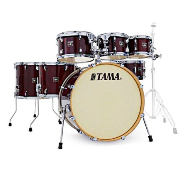 Tama Superstar Classic Exotic 22" 7pc, Gloss Garnet Lacebark Pine Details
