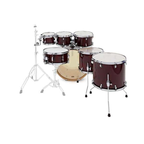 Tama Superstar Classic Exotic 22" 7pc, Gloss Garnet Lacebark Pine Details - Image 3