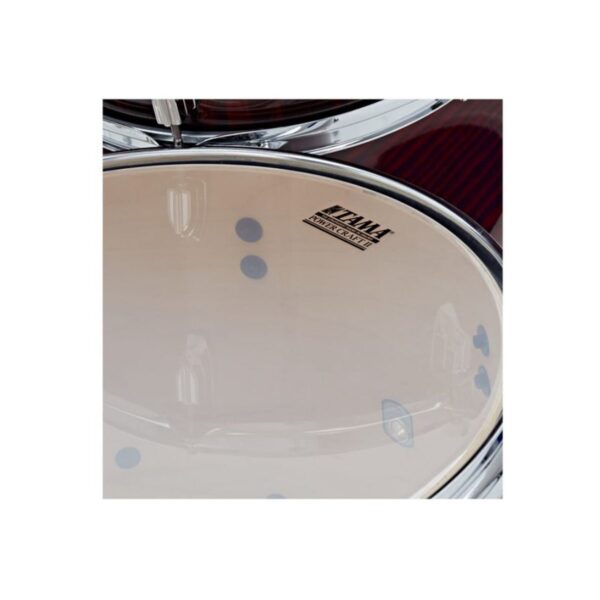 Tama Superstar Classic Exotic 22" 7pc, Gloss Garnet Lacebark Pine Details - Image 6