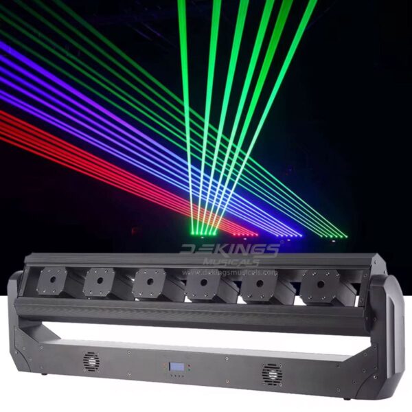 6-Eyes Swing Moving Head Light with Laser - Image 2