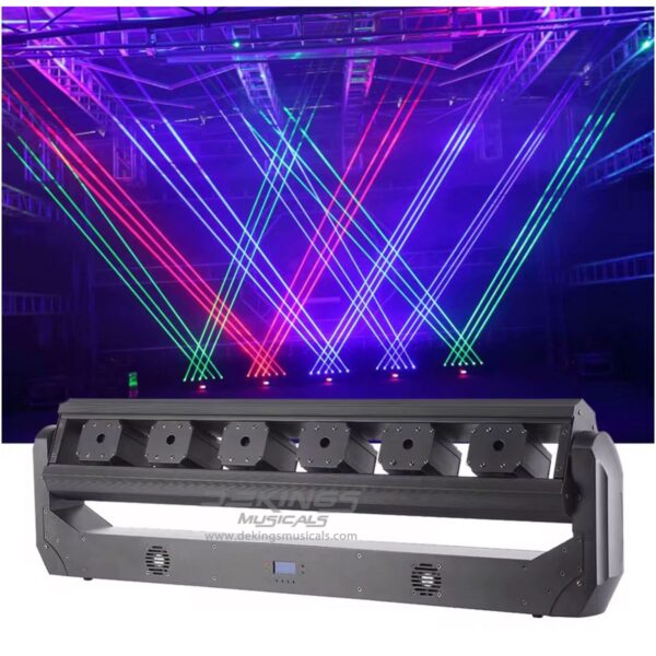 6-Eyes Swing Moving Head Light with Laser - Image 3
